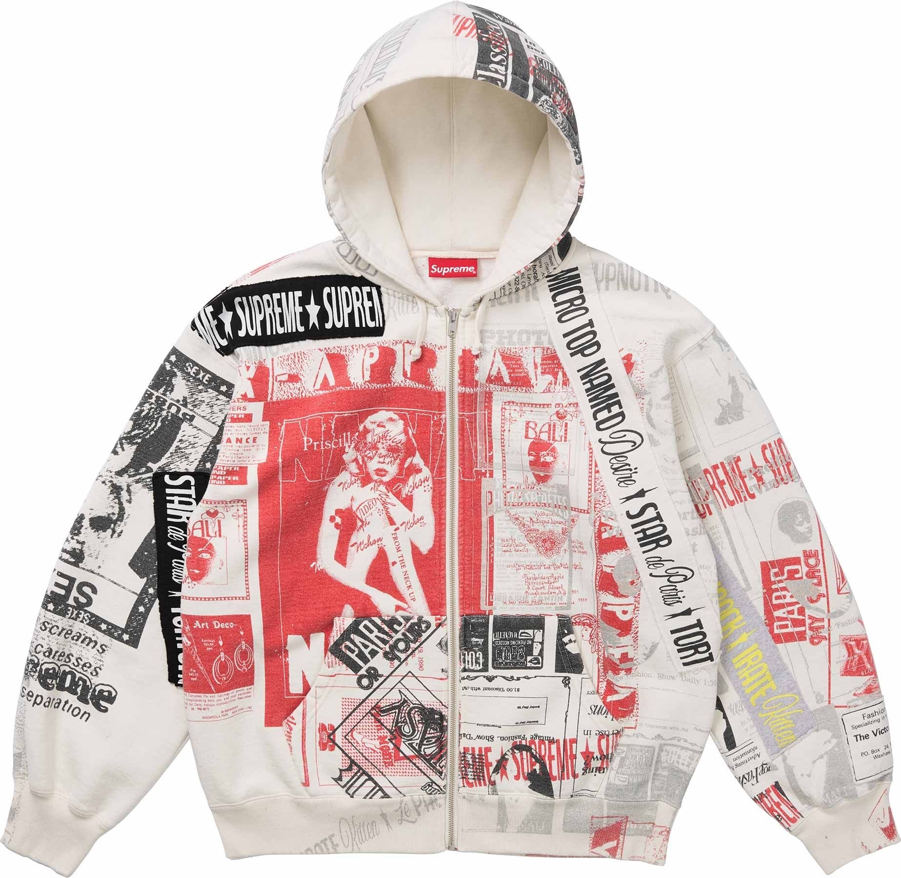 Collage Zip Up Hooded Sweatshirt view 2